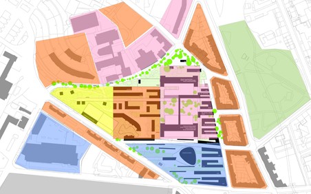 urbanisticko-architektonická studie studentů T. Auxta a K. Beladičové, FA STU Bratislava, 2006